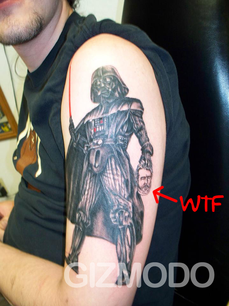 Illustration for article titled True Hate: The Darth Vader Kills George Lucas Tattoo